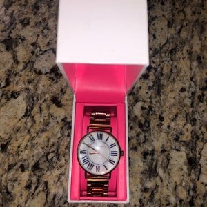 Isaac Mizrahi LIVE! Black, White, & Gold Classic Watch White & Pink Box